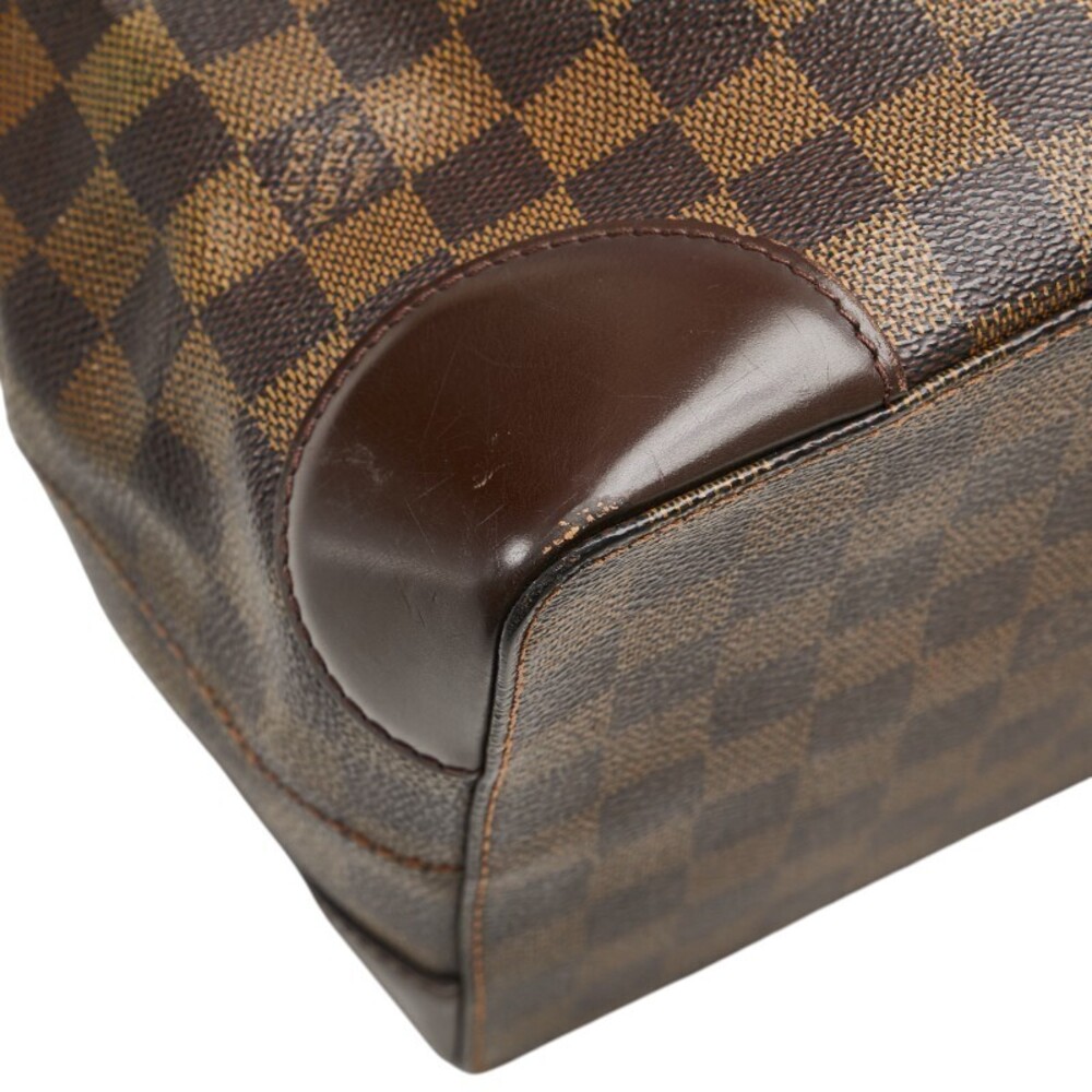 Louis Vuitton Damier Hampstead Handbag Tote Bag Brown Leather - Picture 8 of 9